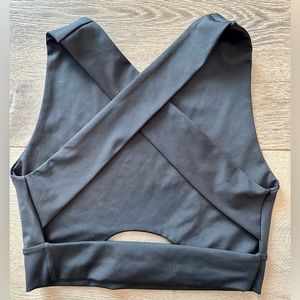 Heros Black Keyhole Cut Out Sports Bra (medium)